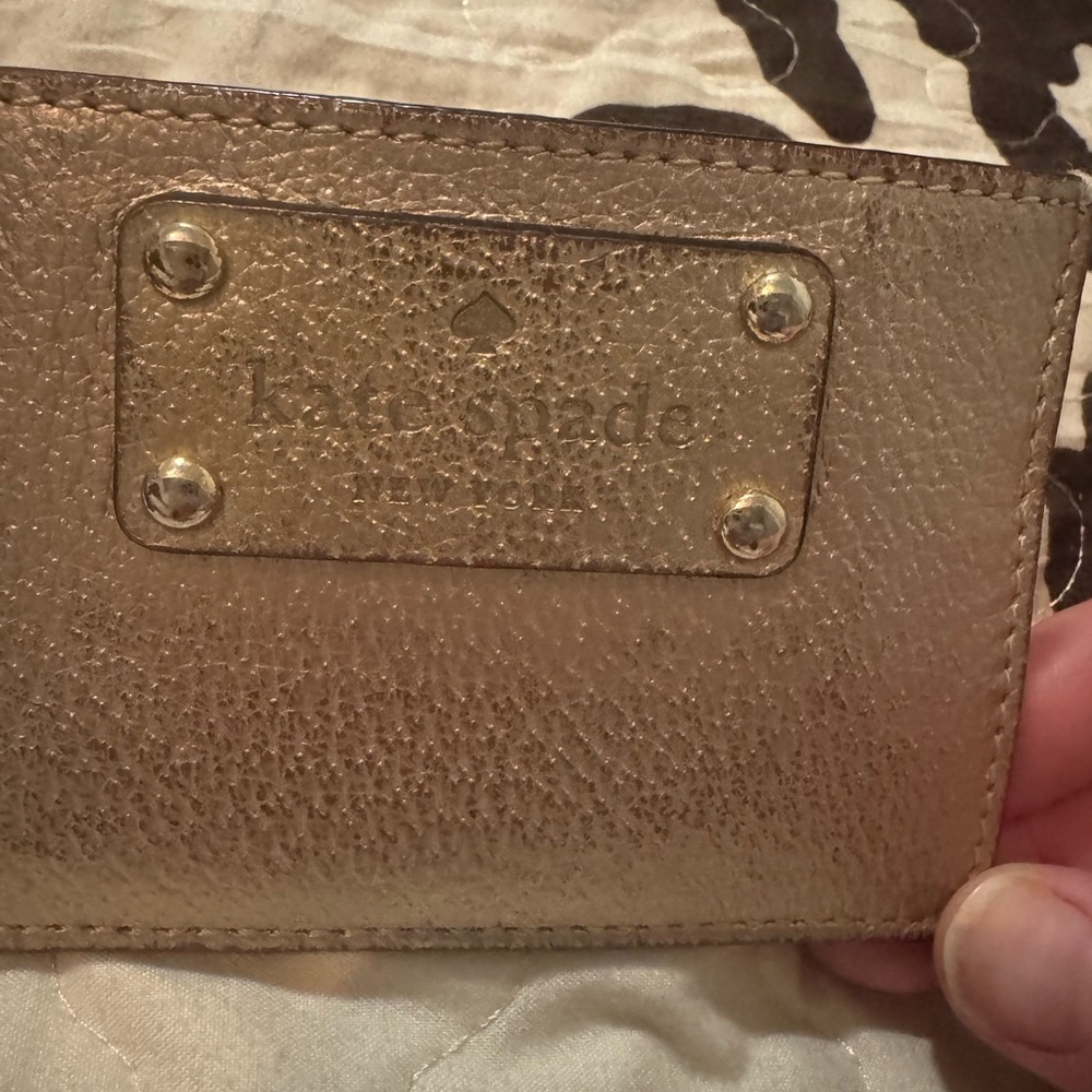 Kate Spade Metallic Gold Card Holder